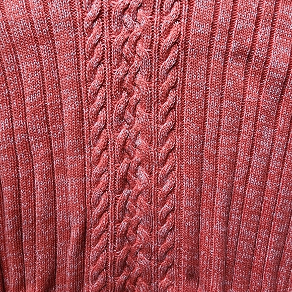 L. A. Blues Cotton Acrylic Orange Cable Knit Normcore Cabincore Sweater ♥️ - Picture 3 of 10